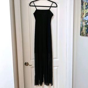 Black long maxi Spaghetti straps dress